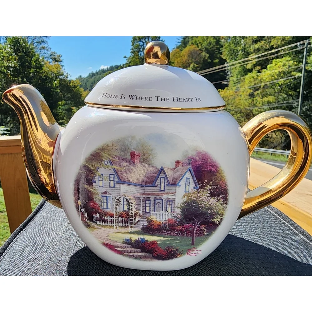 Thomas Kinkade Teapot Painter Of Light, Home Is Where The‎ Heart Is ll